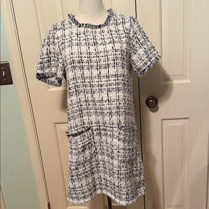 SHEIN Women’s Tweed Dress - Black and White